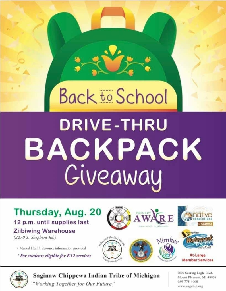 Backpack Giveaway Flyer