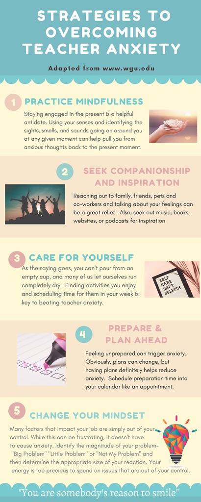Teachers are you feeling more anxiety than usual teaching during a global pandemic? You're not alone! Check out these 5 tips for reducing anxiety!