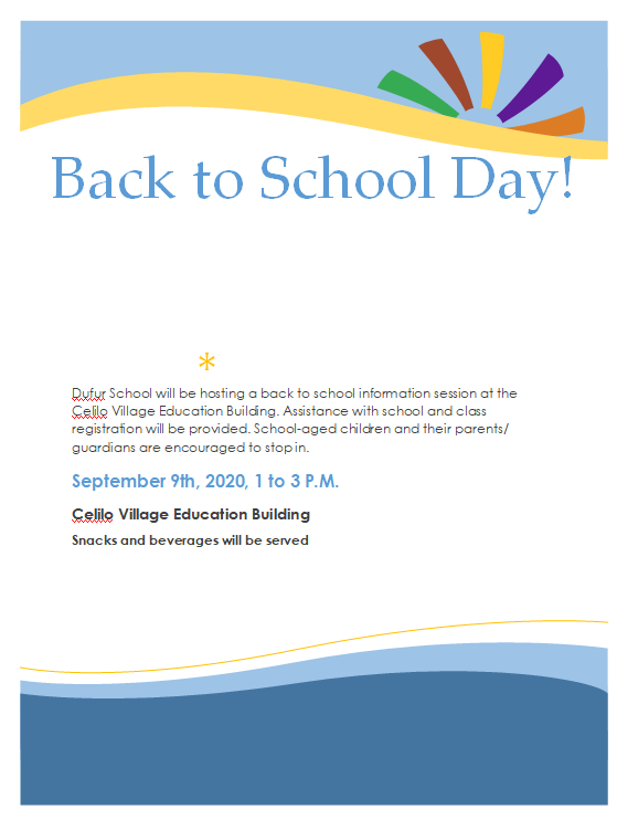 Celilo Back to School