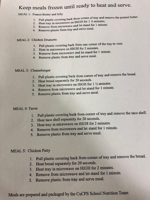 heating instructions