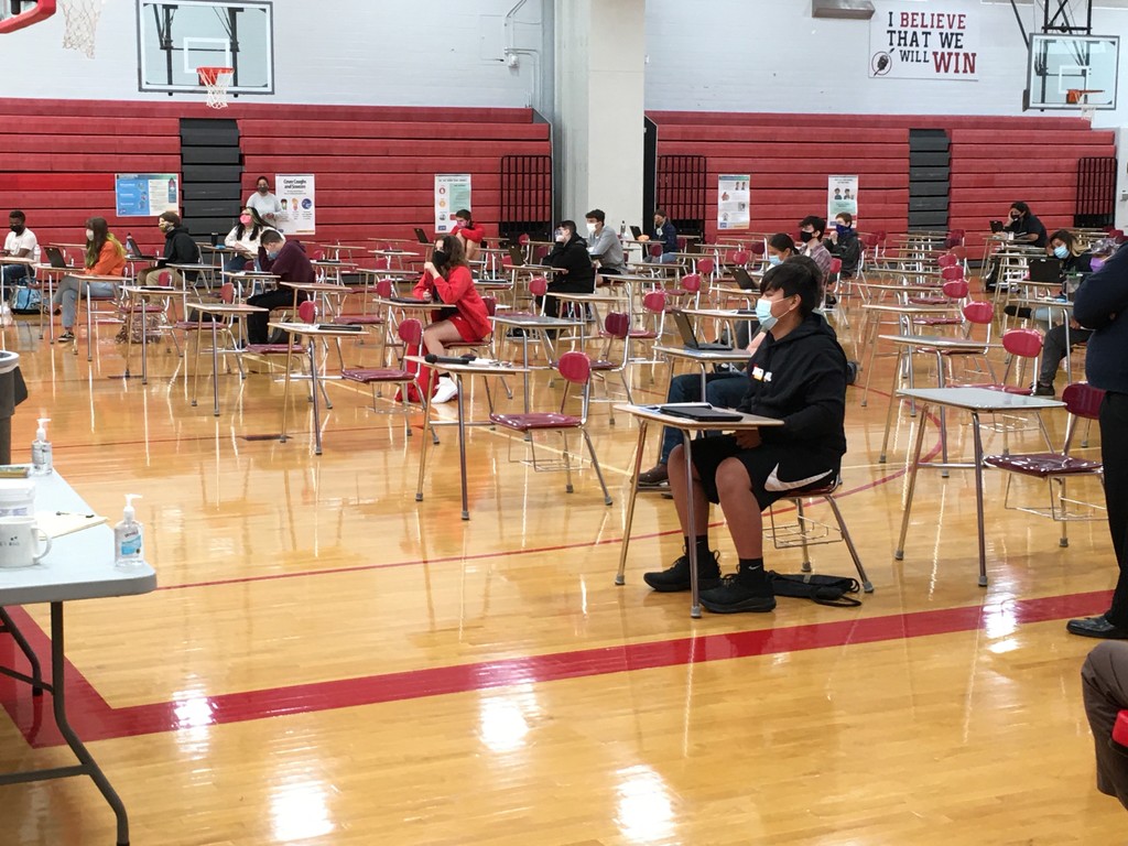 students sitting at desks