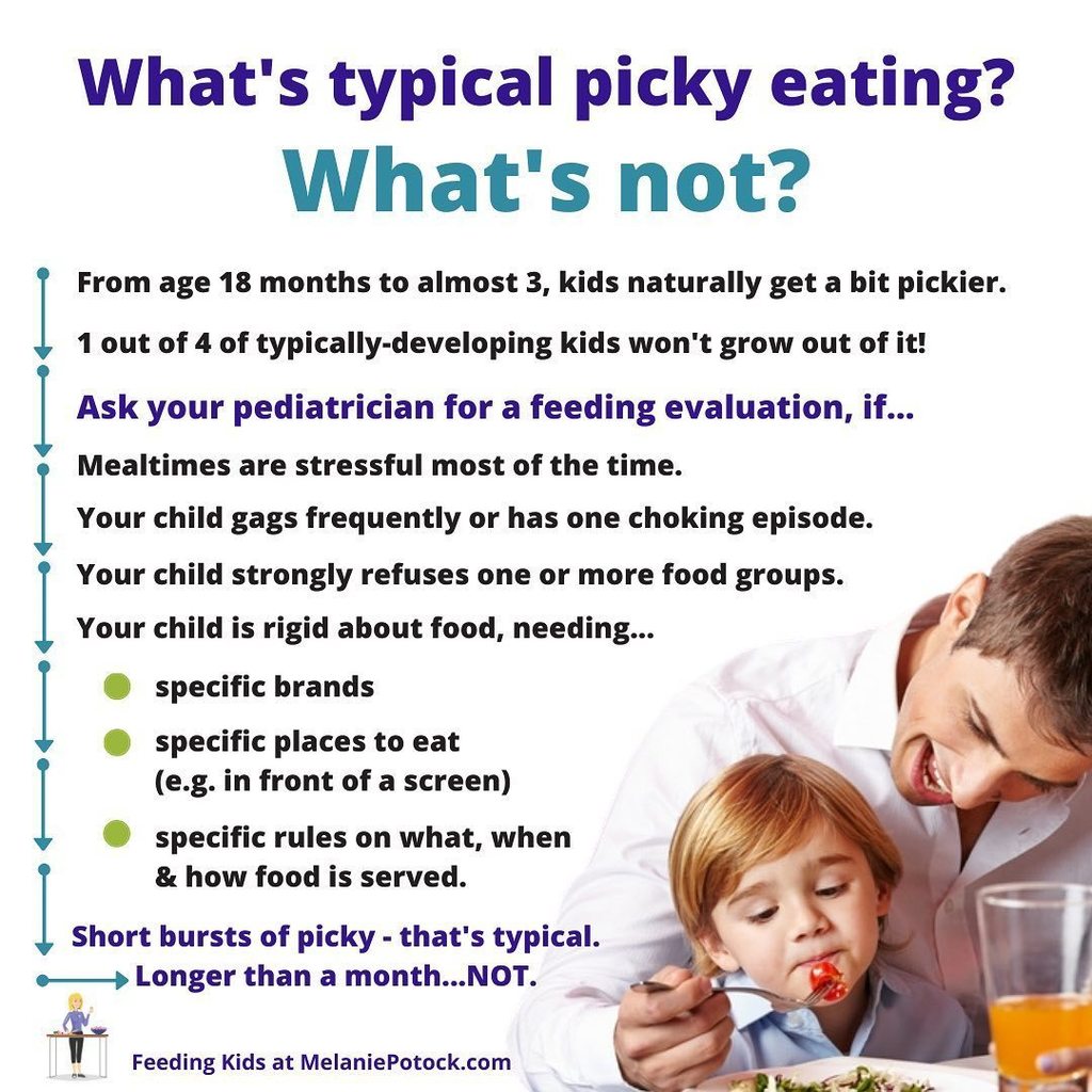 Melanie Potock infographic on picky eating.