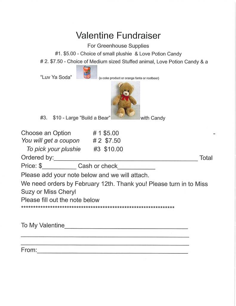Valentine's Fundraiser Order Form 2026