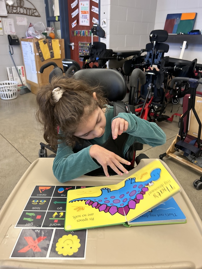 A student looking at a book