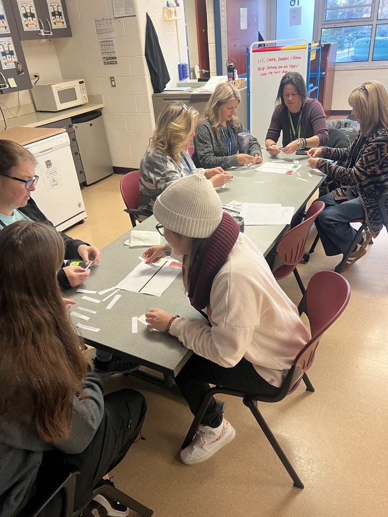 Two teams working on a task on the table.