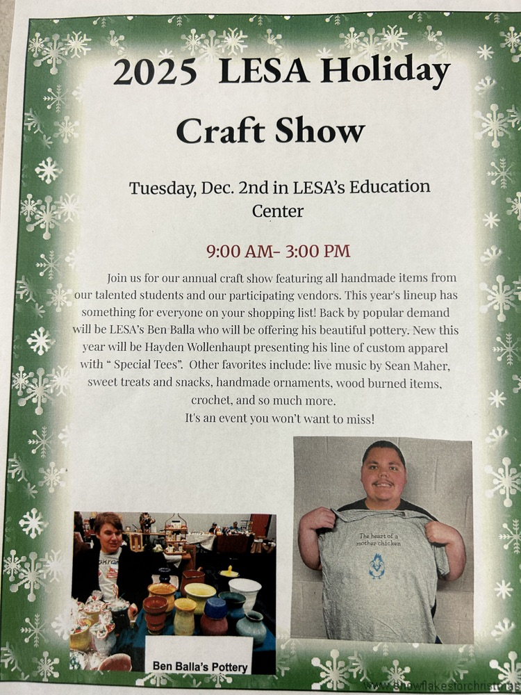 flyer for Christmas Craft Show