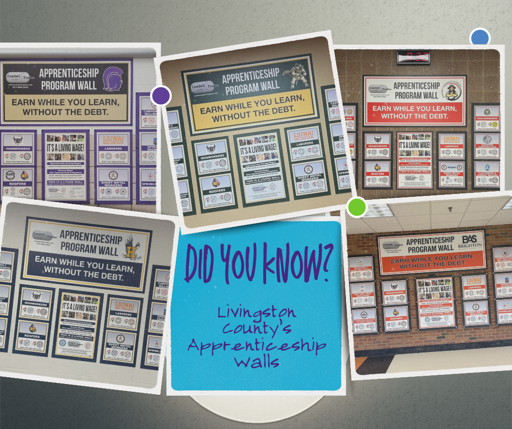 Collage of each district's apprenticeship wall