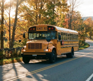 School bus on the road