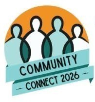 "Community Connect 2026” with stylized figures representing people connected in a community.