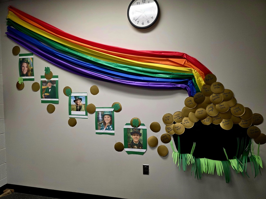 Crafted rainbow with a pot of gold at the end 