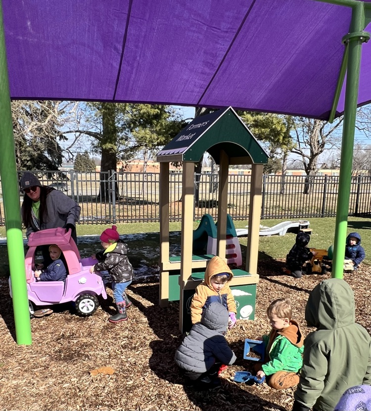 Group of children playing on playground 