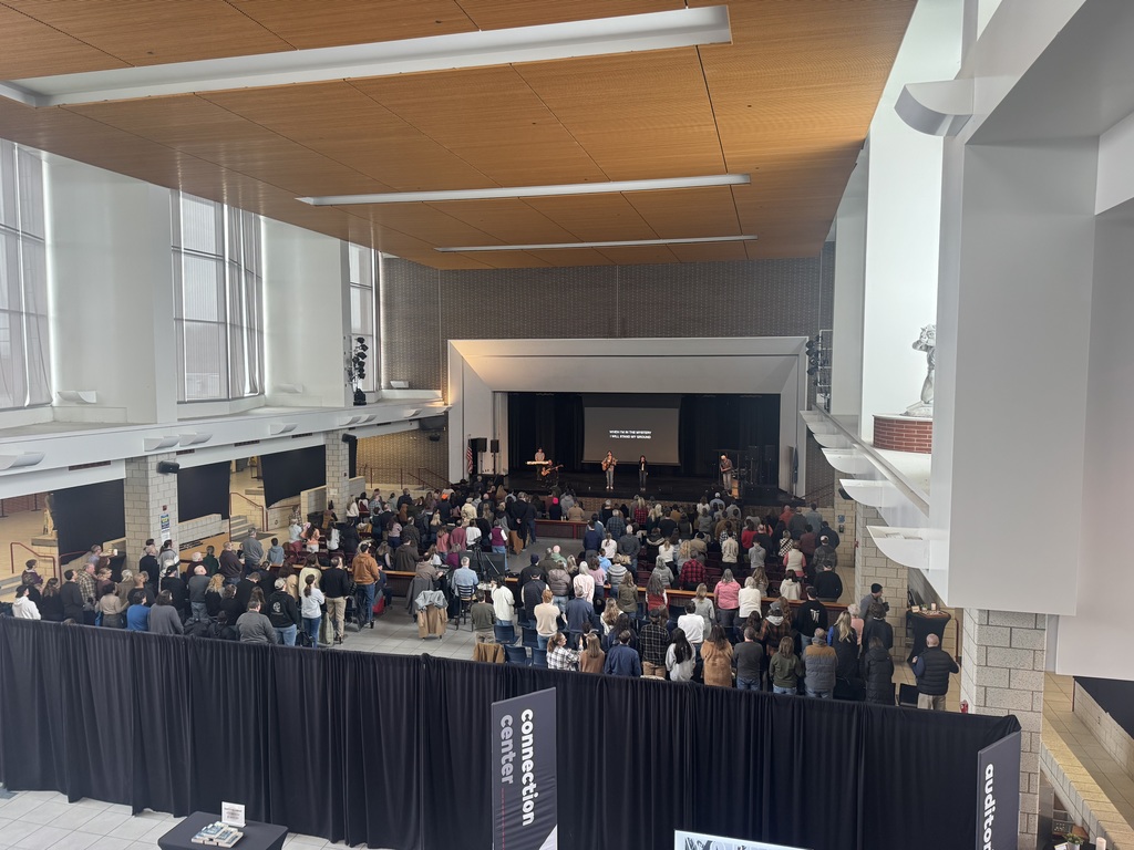 Photo of a church service. 