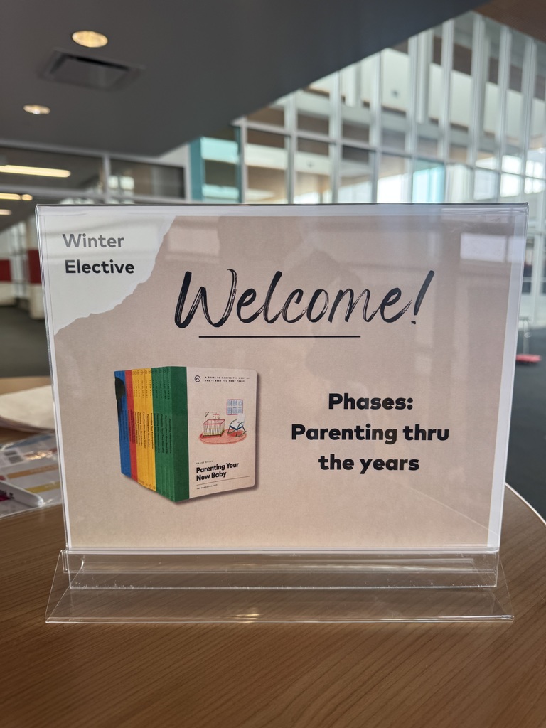 Picture of a sign that says "Welcome! Phases: Parenting thru the years."