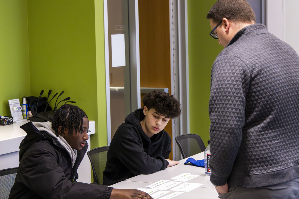 Students practice budgeting for a business