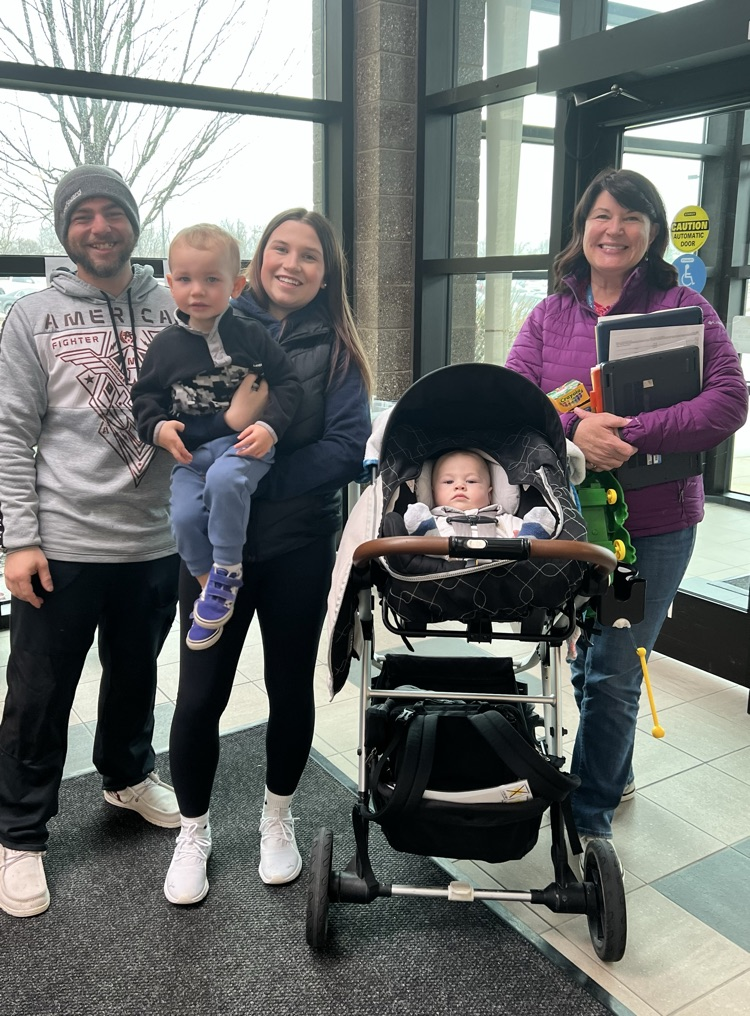 Family members gathered together for a photo 