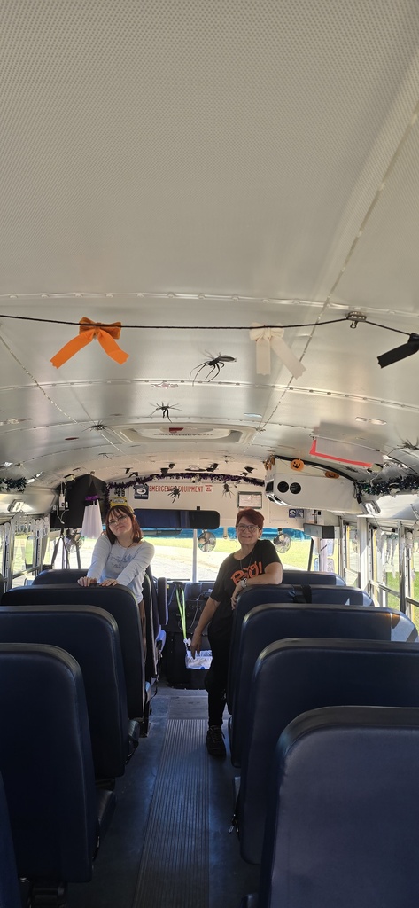 Bus decotated for Halloween 