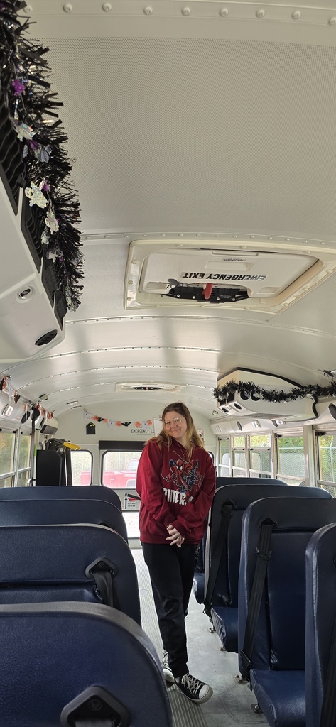 Bus decotated for Halloween 