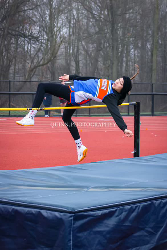 student jumping