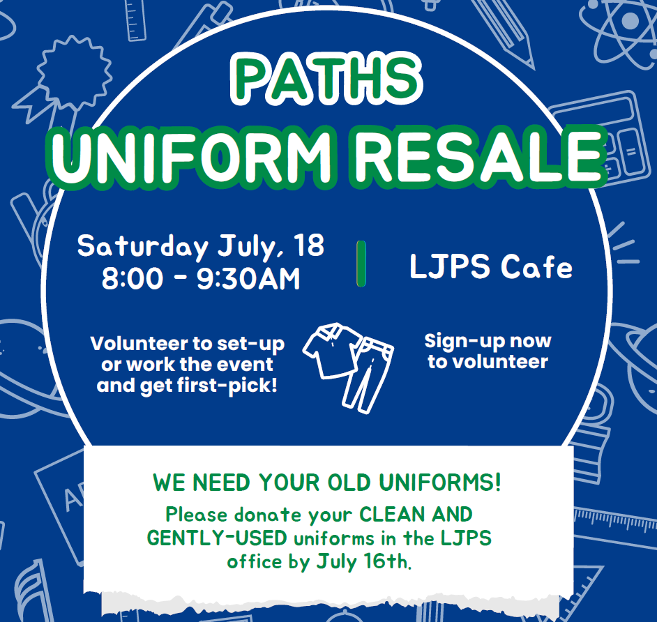PATHS Uniform Sale