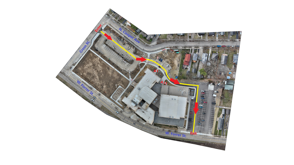 Traffic pattern image, of main campus