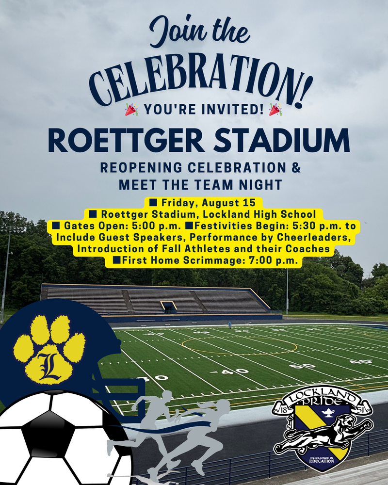 Graphic for Roettger Stadium opening
