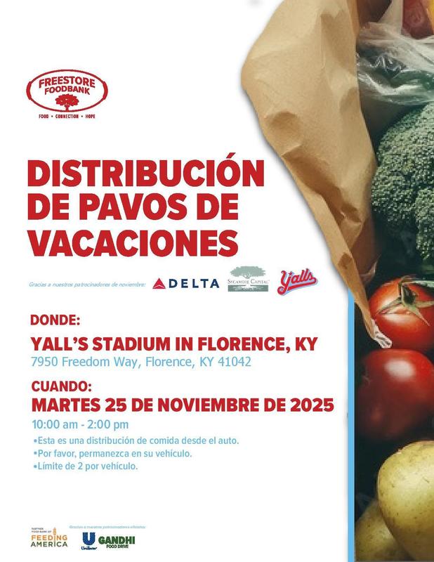 food resources flyer for food distribution