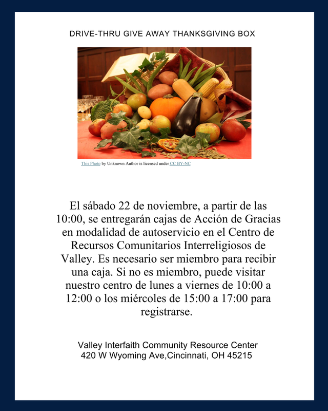 Valley Interfaith’s Thanksgiving Box