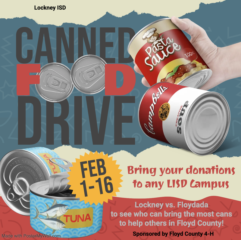 Lockney ISD Canned Food Drive Lockney ISD