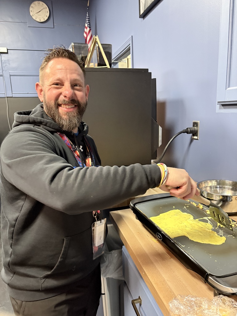 Mr. Morello cooking eggs