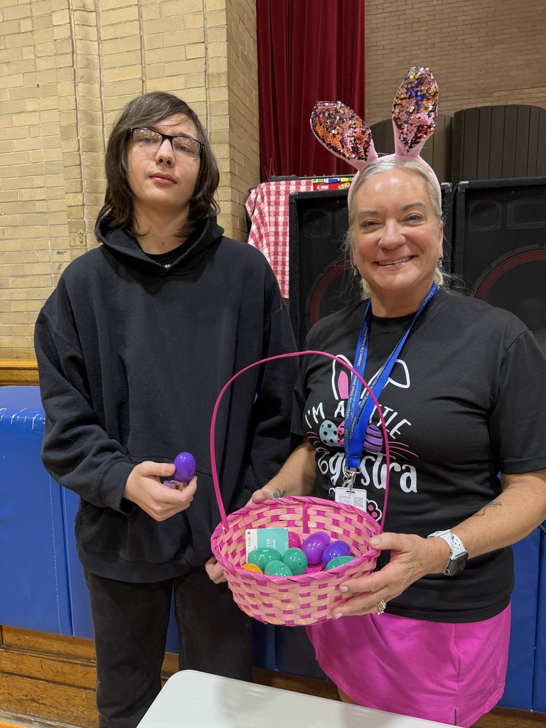 Dr. Smith with eggs and student