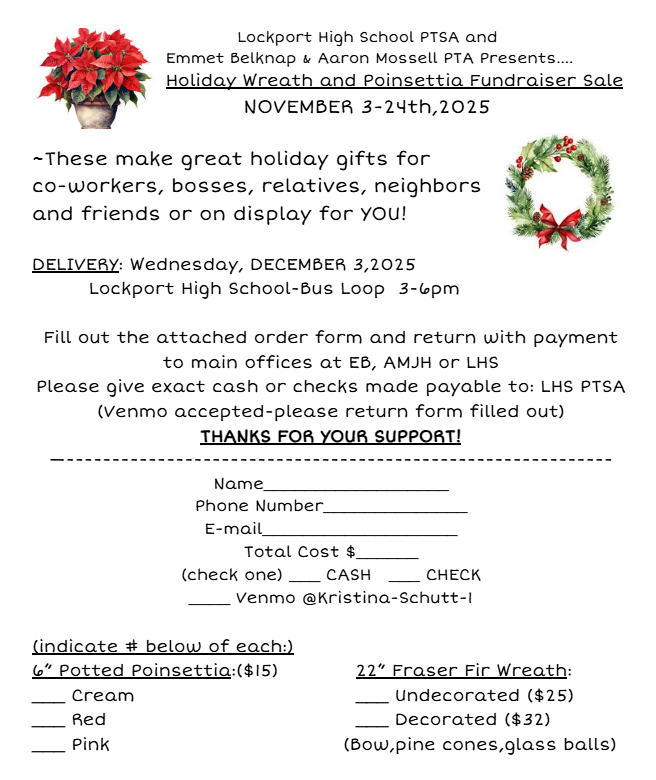 wreath fundraiser form