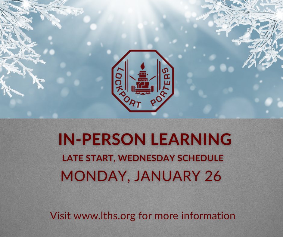 In-Person Learning Monday, January 26