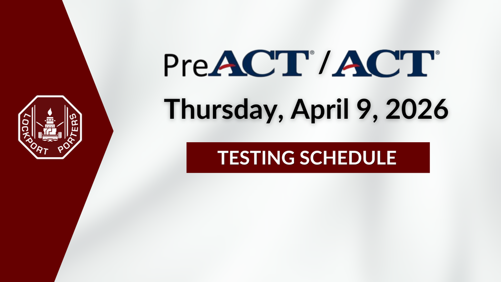 A graphic to explain that PreACT and ACT State Testing Day will take place on Thursday April 9 and testing schedule