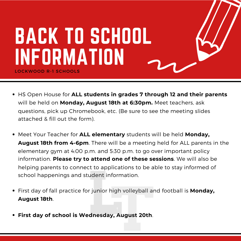 Back to School Meeting