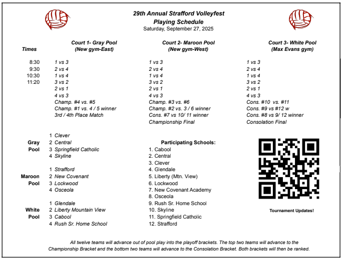 VBall Schedule