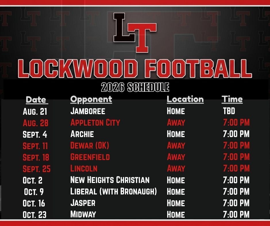 2026 Lockwood Football Schedule 