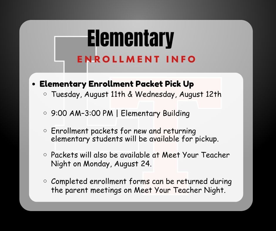 Elementary Enrollment Packet Info