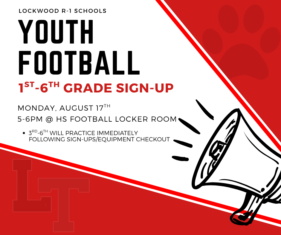 Reminder: Youth Football Sign Ups 