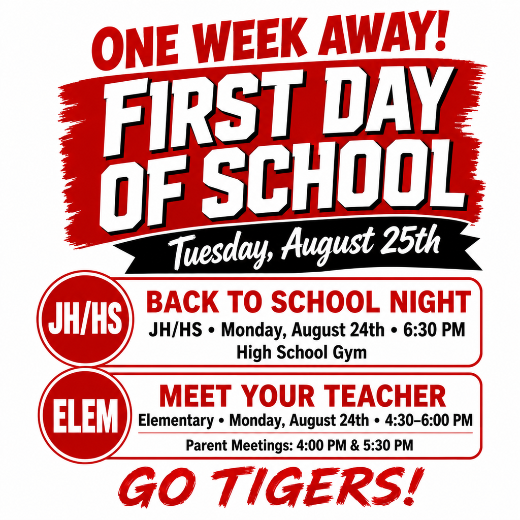 We are one week away from the first day of school!