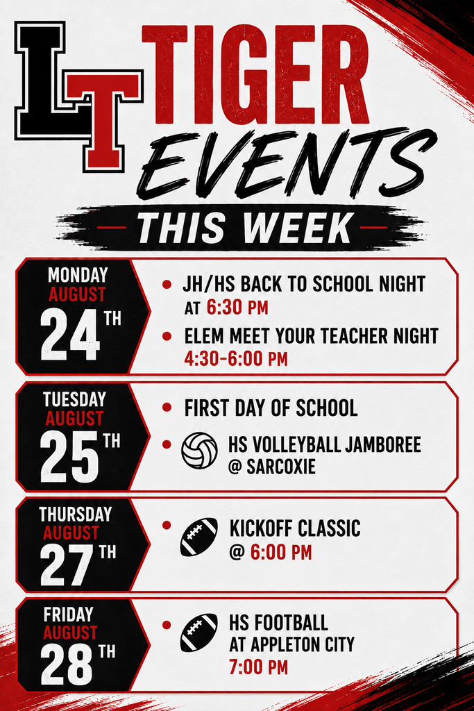 Tiger Events Week of 8/23