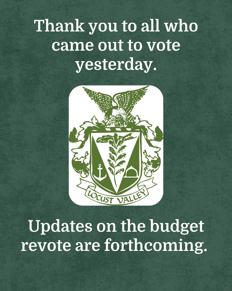 Thank you to all who came to vote yesterday. Updates on the budget revote are forthcoming.