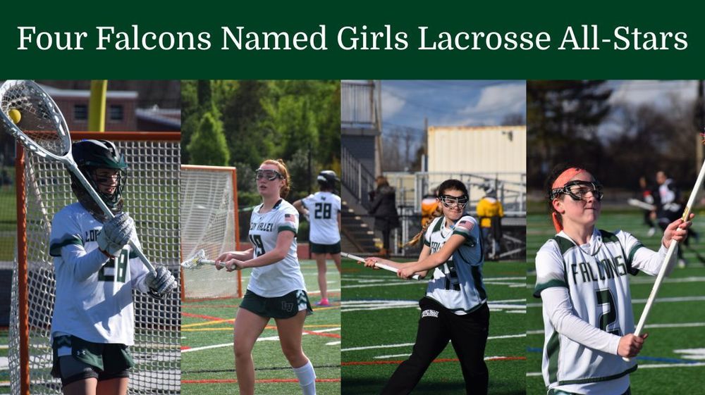 1) Locust Valley High School girls lacrosse players Emery deLauzon, Katherine Nabet, Elizabeth Vitale and Tessa Matozzo (left to right) were named to the NYSSWA All-Star team for 2025.