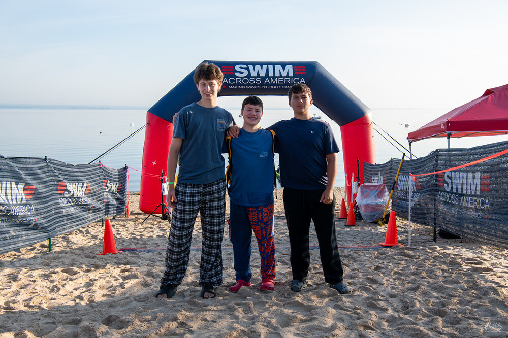 Falcons swimmers raised money for Swim Across America in Aug. 2026.