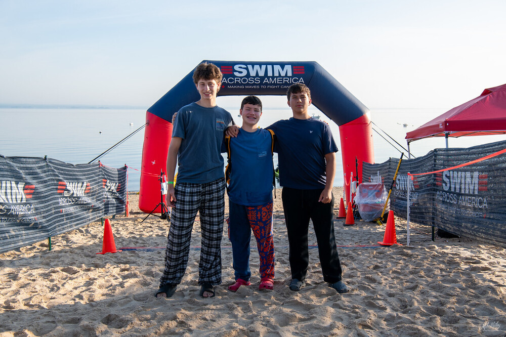 Falcons swimmers raised money for Swim Across America in Aug. 2026.