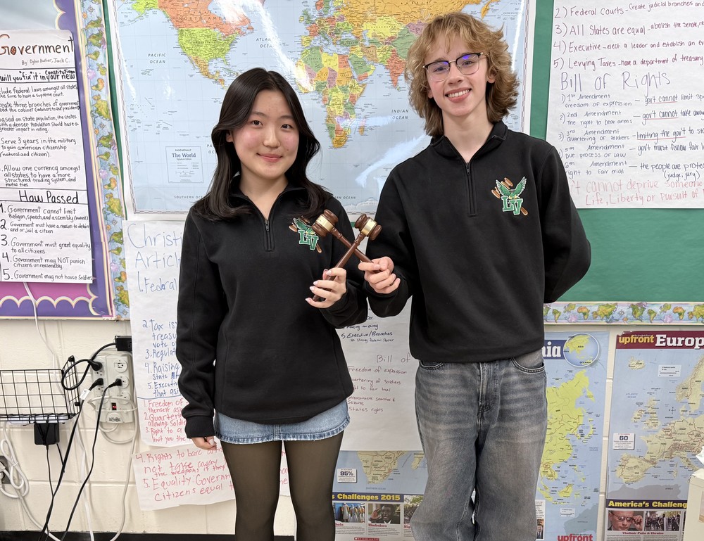 Locust Valley High School Model UN students Sarang Cheon and Thomas Simon took home Best Delegate designations from the Yale Model UN Conference in January.