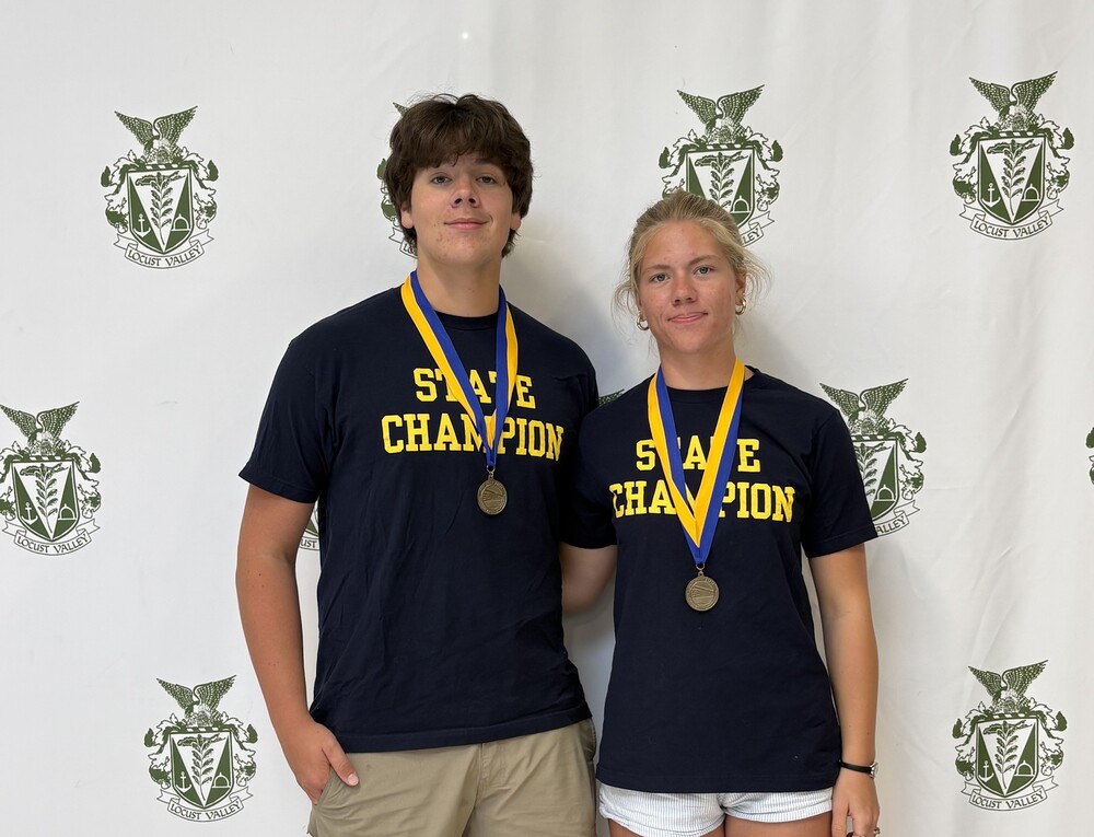 Locust Valley High School siblings and rowers Oliver and Izabella Watson were each crowned champions at the New York State High School Championships Regatta in May.