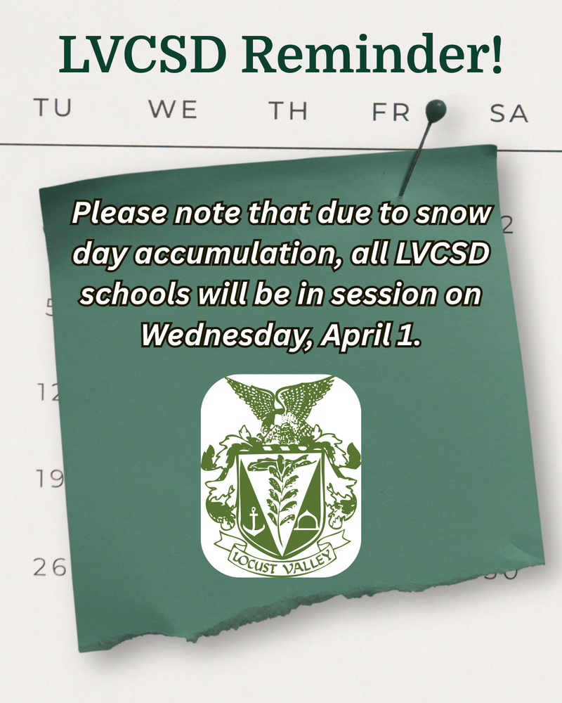 LVCSD Schools Are in Session on April 1