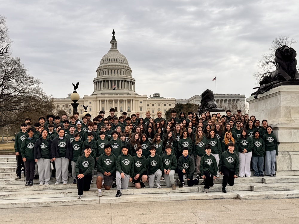 LVMS eighth graders at the US Capitol during the 2026 Washington, D.C. trip.