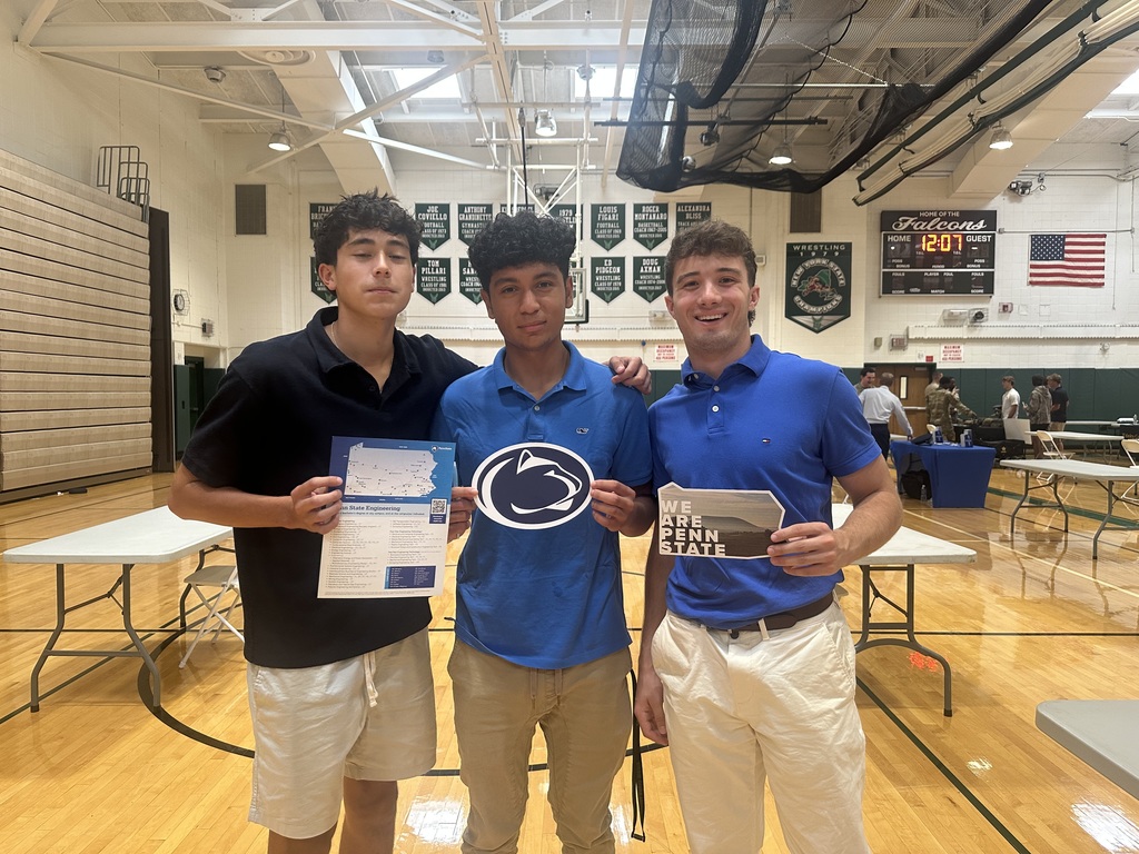 Students prepare for the future at the college fair.