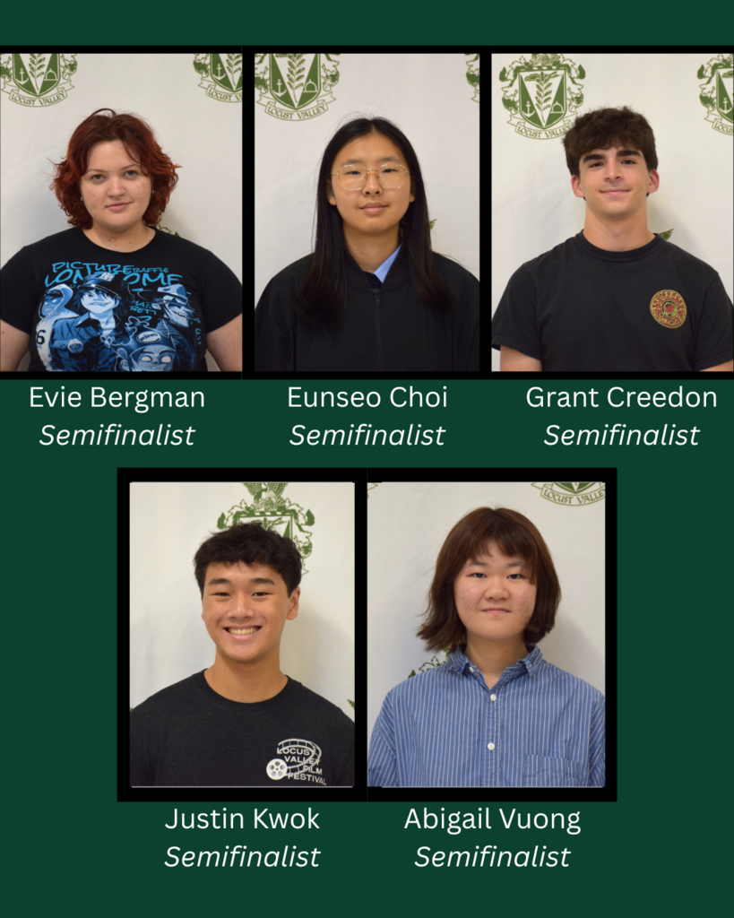Evie Bergman (Semifinalist), Eunseo Choi (Semifinalist), Grant Creedon (Semifinalist), Justin Kwok (semifinalist), Abigail Vuong (Seminfinalist).